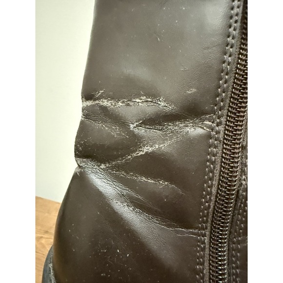 Vintage 90s/Y2k Mudd Lennox Brown Chunky Platform Bratz Goth  Ankle Boots 6.5 - Picture 10 of 16